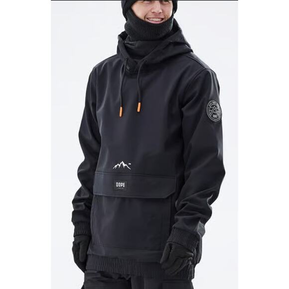 Dope Snow Wylie Jacket •Men XS• Black Anorak Fleece Snowboard Snowboarding Ski - Picture 1 of 14